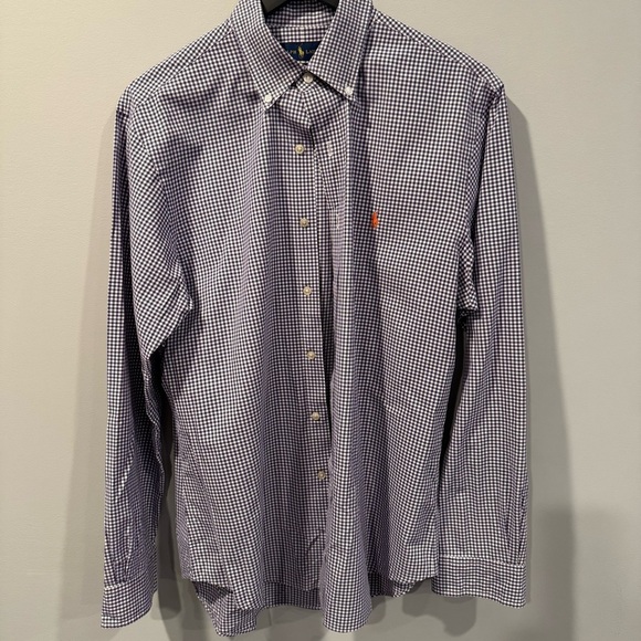 Ralph Lauren Men's Purple Checkered Shirt - Picture 1 of 3